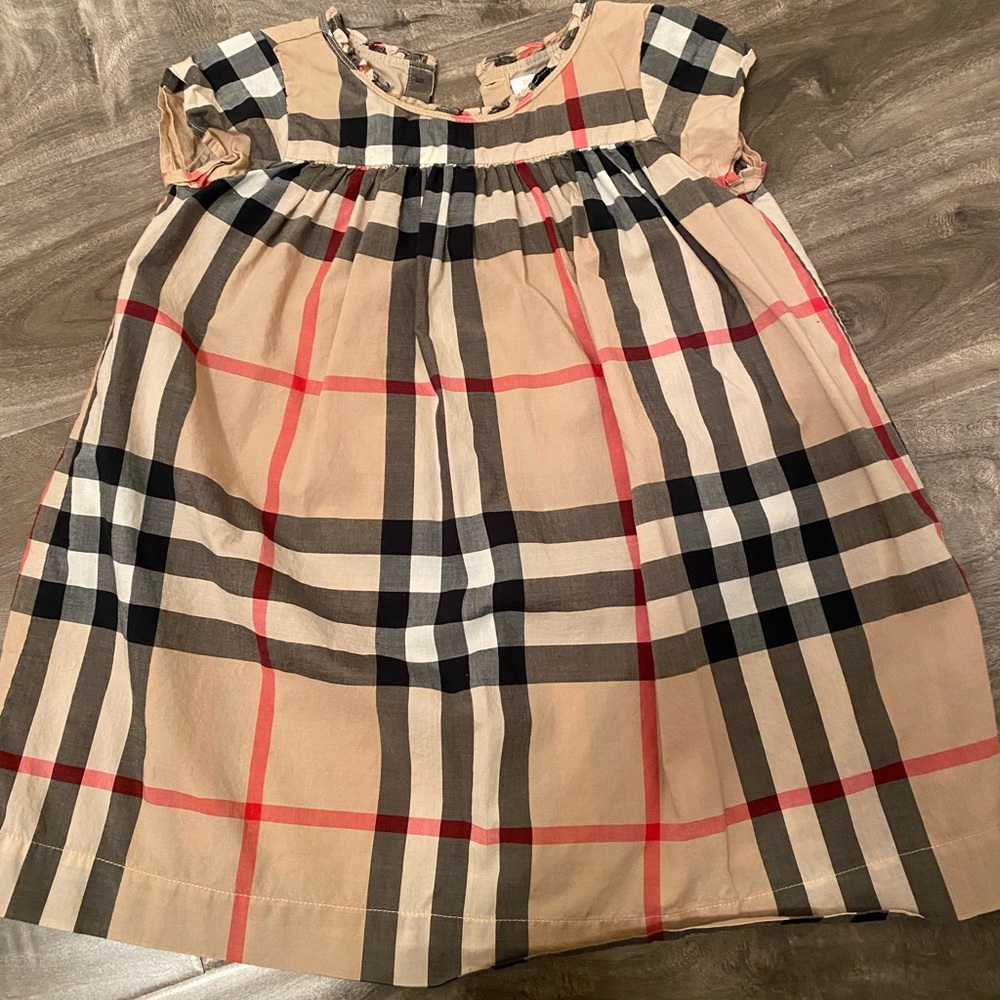 Burberry Kids, classic print loose dress, size 3Y